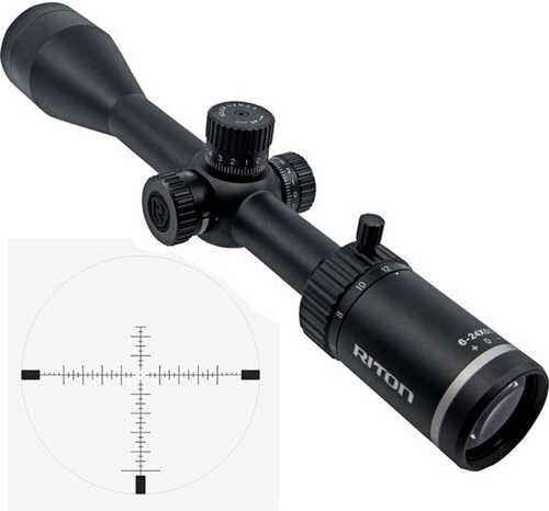 Riton X1 Conquer Rifle Scope 6-24x50 1" Ffp Mpsr FALSEn-illum Moa - Black