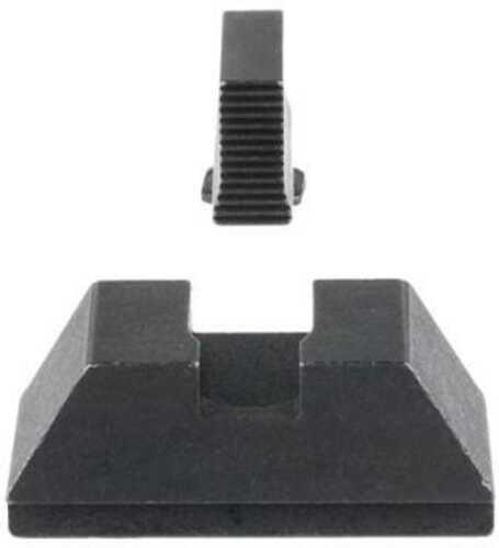 Ameriglo Optics Compatible Handgun Sight Set For Glock Flat Black .295? Rear 1L Tall Serrated Black .220? Front - Western Gun Store
