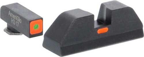Green Tritium Outline Orange Square (FALSEn trit) Rear For Glock Gen 5 - Western Gun Store