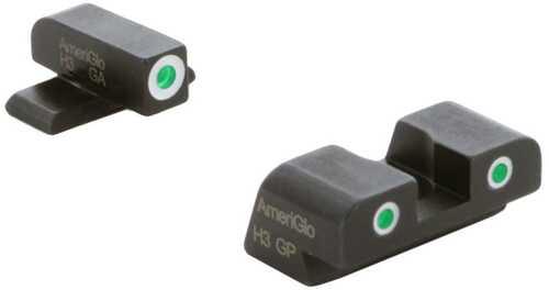 Ameriglo Green Tritium w/ White Front Rear 3 Dot Sight Hellcat Standard - Western Gun Store