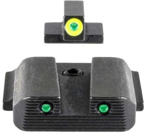 Ameriglo Trooper Tritium Handgun Sight Set For S&W M&P (Excludes .22/.380/Shield/EZ/Pro) Green Rear Green With LumiGreen SW-819 - Western Gun Store