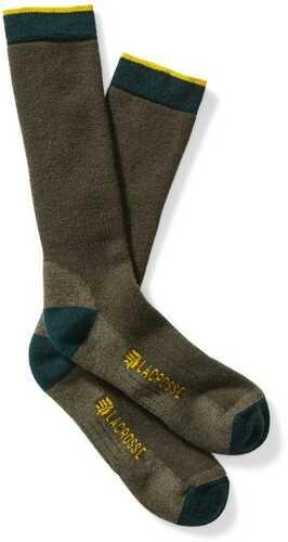 Lacrosse Mens MeriFALSE Midweight Sock Crew Od Green L - Western Gun Store