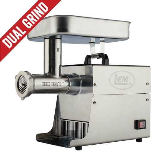 Lem Products #8 Big Bite Dual Grind Meat Grinder - 0.5HP - Western Gun Store