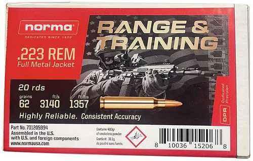 FALSErma Ammunition 701205994 223 Rem 62 Gr Full Metal Jacket 20 Per Box/ 10 Case
