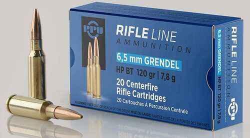 PPU Rifle Ammunition 6.5 Grendel HPBT 120 Grain 2674 Fps 20/ct