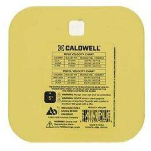 Caldwell AR500 1/4 Rimfire/Handgun 5 Square Gong Yellow - Western Gun Store