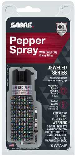 Sabre Jeweled Pepper Spray With Key Ring Teal - Western Gun Store