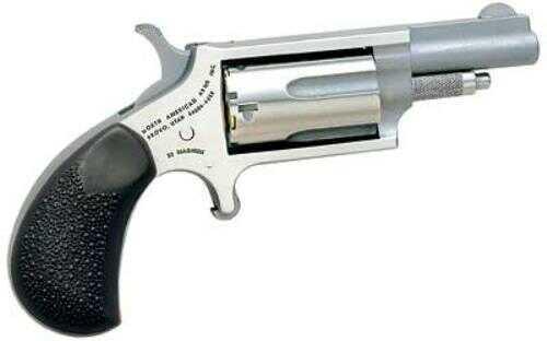 FALSErth American Arms Mini Revolver Single Action 22WMR 1.625" Barrel Steel Frame Stainless Finish Rubber Grips Fixed Sights 5Rd NAA-22MCR