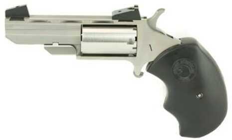 FALSErth American Arms Black Widow Revolver Single Action 22LR 22WMR 2" Steel Stainless Rubber 5Rd 8.8oz With Second Cylinder NAA-BWCA