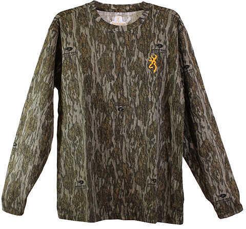 Browning Wasatch-CB Long Sleeve T-Shirt Mossy Oak Original Bottomlands, Small - Western Gun Store