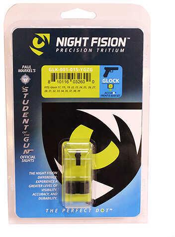 Night Fision Perfect Dot Sight Set for Glock 17/17L/19/22-28/31-35/37-39 Yellow Front with Green Tritium/Black Rear - Western Gun Store