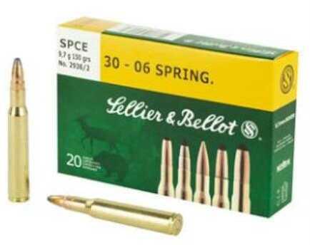 30-06 Springfield 20 Rounds Ammunition Sellier & Bellot 150 Grain Soft Point