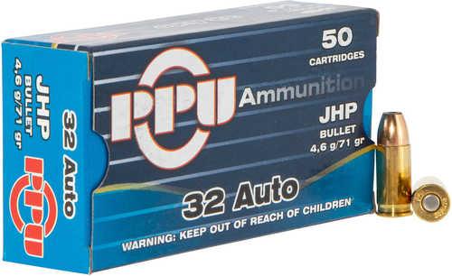 32 ACP 50 Rounds Ammunition Prvi Partizan 71 Grain Jacketed Hollow Cavity