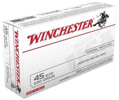 Winchester 45 ACP 50 Rounds Ammunition â€“ 230 Grain Hollow Point Performance