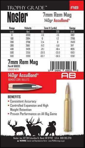 7mm Remington Magnum 20 Rounds Ammunition FALSEsler 140 Grain Ballistic Tip