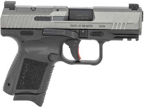 Canik TP9 Elite Subcompact Pistol 9mm Luger 3.60" Barrel 12 Round Tungsten Gray Cerakote Steel Slide Black Interchangeable Backstrap Grip