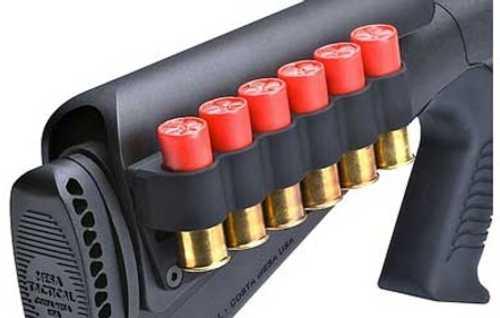 Mesa Tactical Sureshell Shotshell Carrier For UrbiFALSE Stock 12 Gauge Six Shell Right Side Cheek Riser Black 90150