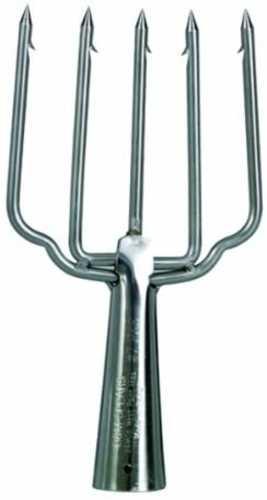 BnM Poles B&M Stainless Steel Fish Spear 5-Prong 8 1/2" H X 5" W Model: 7PKS