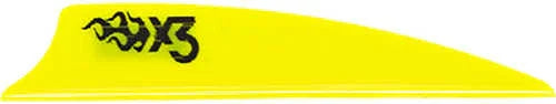 Bohning X3 Vanes Neon Yellow 2.25 in. 100 pk - Western Gun Store