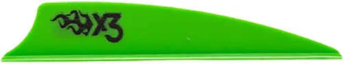 Bohning X3 Vanes Neon Green 2.25 in. 100 pk. - Western Gun Store