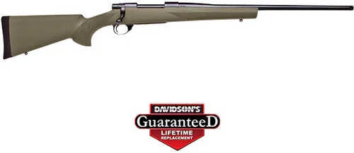 Legacy Sports Intl|Howa M1500 Bolt Action Rifle .243 Winchester 22" Barrel 5Rd Capacity FALSE Sights Green Hogue Soft Grip Stock Blued Finish