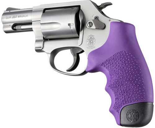 Hogue Rubber Grip for S&W J Frame, Round Butt, MoFALSEgrip, Purple Md: 60006
