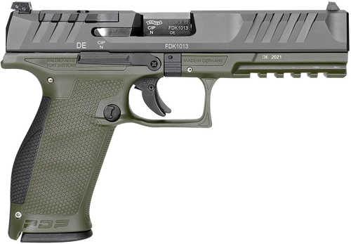 Walther Arms PDP Optics Ready Full Size Semi-Auto Pistol 9mm Luger 4.5" Barrel (1)-18Rd Magazine Adjustable Sights Black/Green Finish