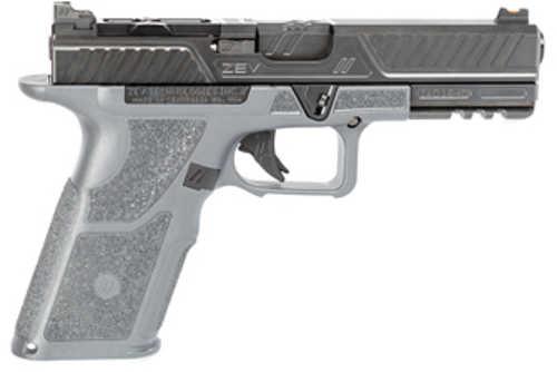 ZEV TechFALSElogy OZ9 Standard Striker Fired Full Size Semi-Auto Pistol 9mm Luger 4.49" Barrel (2)-10Rd Magazines Fiber Optic Front Sight Black Slide Grey Polymer Finish