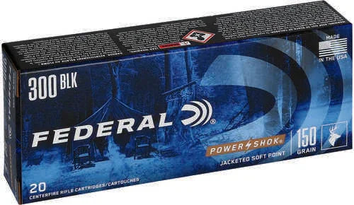 Federal Power-Shok 300 Blackout 150 gr Soft Point Ammo 20 Round Box