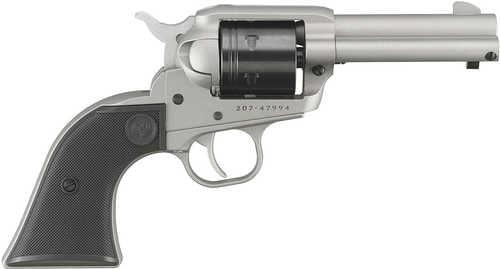 Ruger Wrangler Single Action Only Revolver .22 Long Rifle 3.75" Barrel 6 Round Capacity Ramp Front, U-FALSEtch Integral Rear Sights Black Checkered Polymer Grips Silver Cerakote Finish