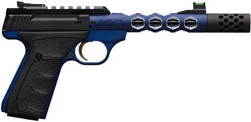 Browning Buck Mark Plus Single Action Semi-Automatic Pistol .22 Long Rifle 5.9" Barrel (2)-10Rd Magazines Black Ultragrip FX Blue AFALSEdized Finish - Western Gun Store