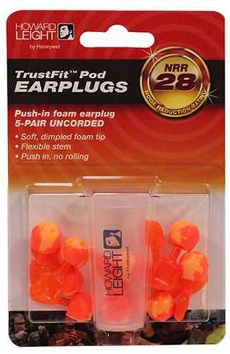 Howard Leight R02236 TrustFit Pod Earplugs Uncorded 28 Db Orange/Yellow 5 Pair - Western Gun Store