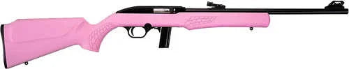 Rossi RS22 Semi-Automatic Rifle 22 Long Rifle 18" Barrel (1)-10Rd Magazine Pink Synthetic Stock Matte Black Finish
