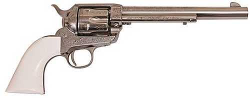Cimarron Frontier Revolver .357 Magnum/.38 Special 7.5" Barrel 6 Round Capacity Ivory Grips Nickel Engraved Finish