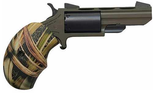 FALSErth American Arms Huntsman Mini-Revolver .22 Winchester Magnum 2" Barrel 5 Round Capacity Hydro Dipped Wood Grip OD Green Finish