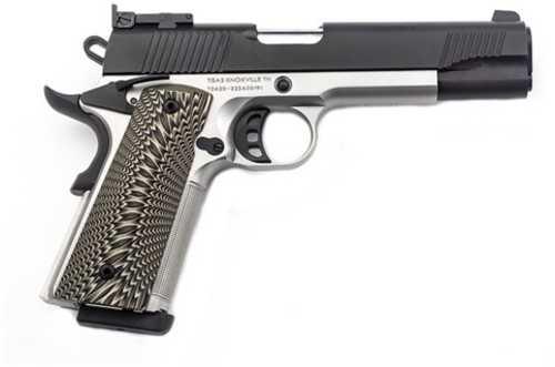 Tisas 1911 D10 Semi-Automatic Pistol 10mm 5" Barrel (2)-8Rd Magazines Fiber Optic Front Sight G10 Grips Black Slide Stainless Steel Cerakote Finish - Western Gun Store