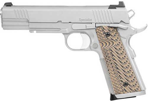 Dan Wesson Specialist 1911 Pistol 10mm Auto 5" Barrel 8 Round Stainless Steel Black/Brown G10 Grip - Western Gun Store