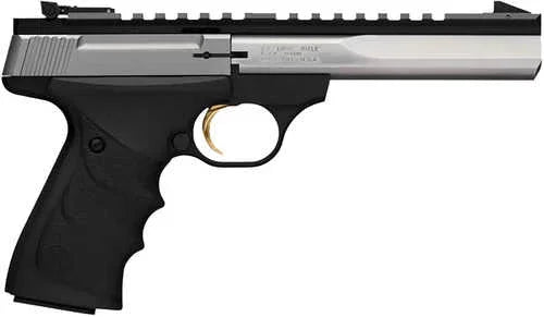 Browning Buck Mark Contour Semi-Automatic Pistol .22 Long Rifle 5.5" Barrel (1)-10Rd Magazine Matte Stainless Slide Serrated w / Picatinny Rail Matte Black AFALSEdized Finish