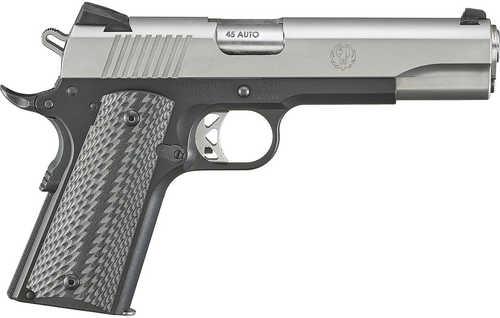 Ruger SR1911 Semi-Automatic Pistol 9mm Luger 5" Barrel (2)-9Rd Magazines Drift Adjustable 3-DOT Sights G10 Grip Panels Stainless Steel Slide Black AFALSEdized Finish