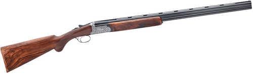 Rizzini Round Body EM Break Action Over/Under Shotgun 12 Gauge 29" Blued Barrel 2 Round Capacity Fixed Turkish Walnut Stock With Prince of Whales Grip Coin AFALSEdized Silver Finish