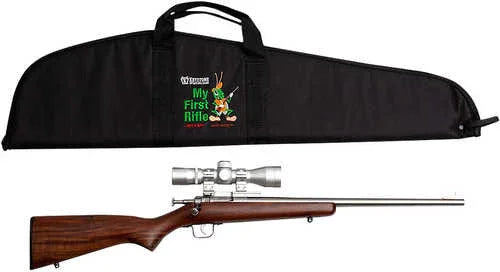 Crickett My First Rifle Package Rifle 22 Long Rifle 16.1" Barrel 1Rd Silver Finish