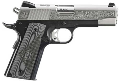 Ruger SR1911 Southport CT Edition Pistol 45 ACP 4.25" Barrel 7Rd Black & Silver