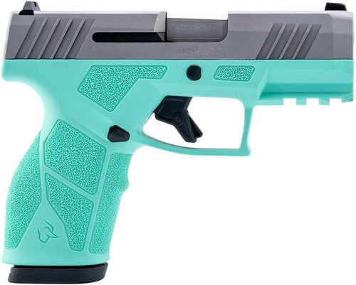 Taurus GX2 Pistol 9mm Luger 3.37" Barrel 10Rd Stainless Slide Cyan Finish