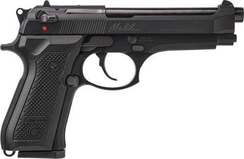 Derya Firearms Melik 9mm Luger 17+1 Round Mag 4.90" Black Melonite Steel Barrel And Slide Black Aluminum Frame Black Polymer Grip