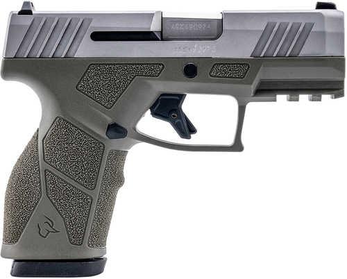 Taurus GX2 9mm Luger 10+1 3.37" Matte Stainless Steel Barrel, Matte Serrated Stainless Steel Slide, OD Green Polymer Frame w/Picatinny Rail, Polymer Grip
