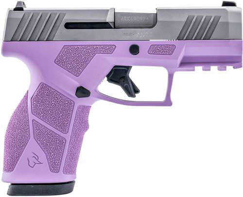 Taurus GX2 9mm Luger 13+1 3.37" Matte Stainless Steel Barrel, Matte Serrated Stainless Steel Slide, Light Purple Polymer Frame w/Picatinny Rail, Polymer Grip