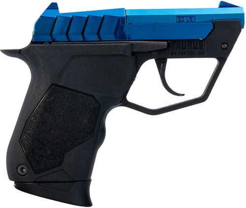 Taurus 22TUC Micro-Compact Frame 22 LR 9+1 2.50" Polished Blue PVD Steel Tip-Up Barrel, Blue PVD Serrated Stainless Steel Slide, Black Polymer Frame, Black Polymer Grip