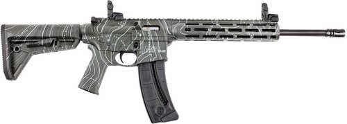 Smith & Wesson M&P15-22 Sport Rifle 22 LR 25+1 16.50" Black Threaded Barrel, Overall OD Green Topographic Cerakote Polymer Receiver w/Picatinny Rail, M-LOK Handguard, Adj Magpul Moe SL Polymer Stock & Magpul MOE SL Grip