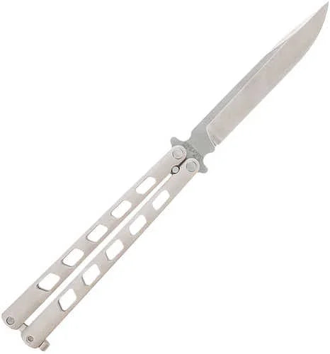 Cold Steel CSFL43Arc Arc Angel Balisong Butterfly 5.45" Folding Clip Point Plain Satin S35VN SS Blade, Aluminum Handle