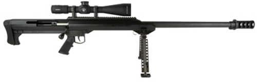 Barrett Model 99, Single Shot, 416 Barrett, 32" Heavy Barrel, QDL Muzzle Brake, Cerakote Finish, Black, Includes Bi-Pod and Leupold MARK 4HD 8-32x56 19948